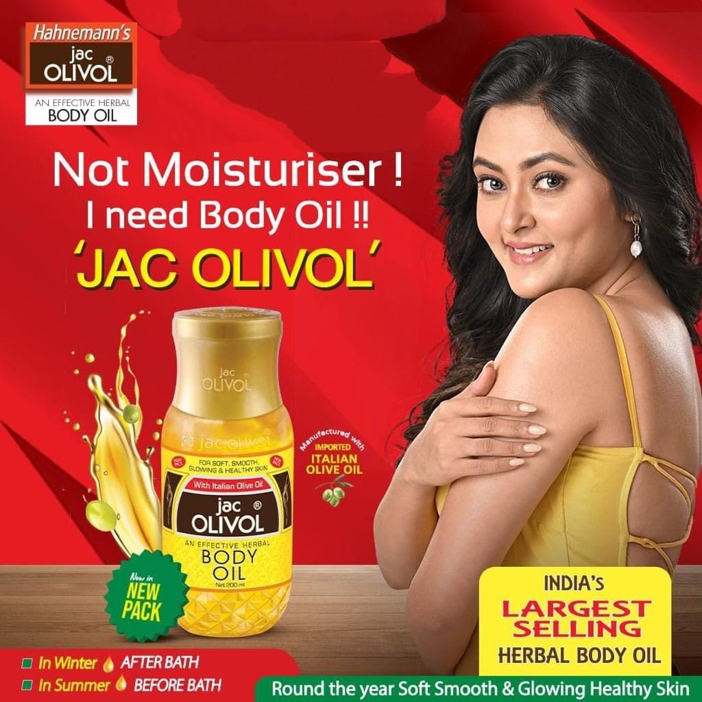 Jac Olivol Body Oil 500ml-With Italian Olive Oil-For Soft, Smooth, Glowing & Healthy Skin