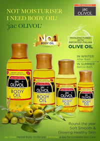 Thumbnail for Jac Olivol Body Oil 300ml-With Italian Olive Oil-For Soft, Smooth, Glowing & Healthy Skin