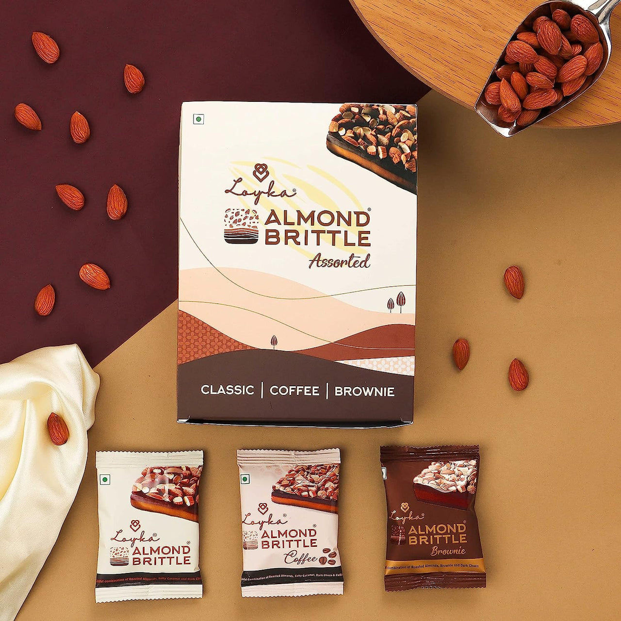 Loyka Almond Brittle Assorted Choco Box - 12 pcs