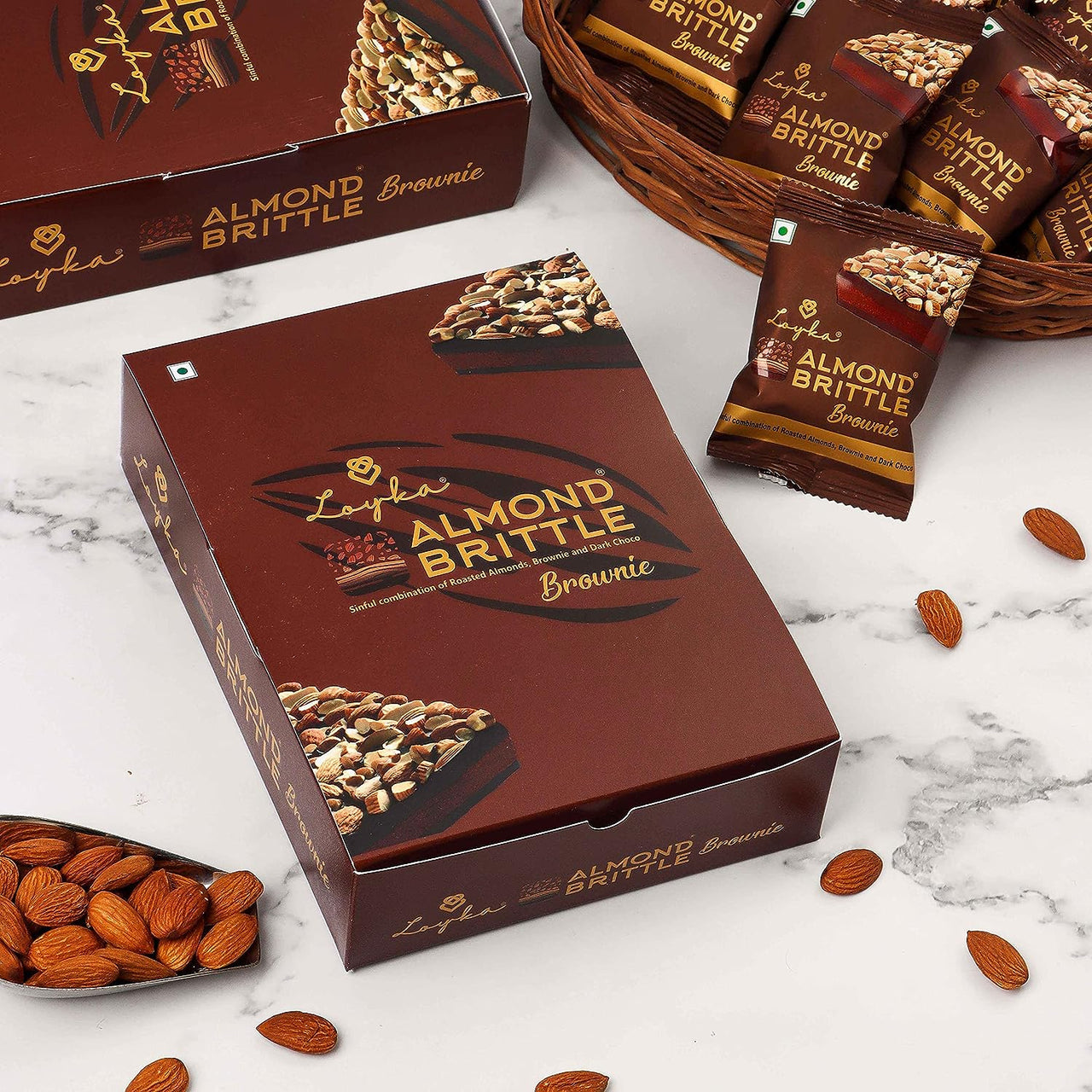 LOYKA-Almond Brittle-BROWNIE-200g-12 pcs