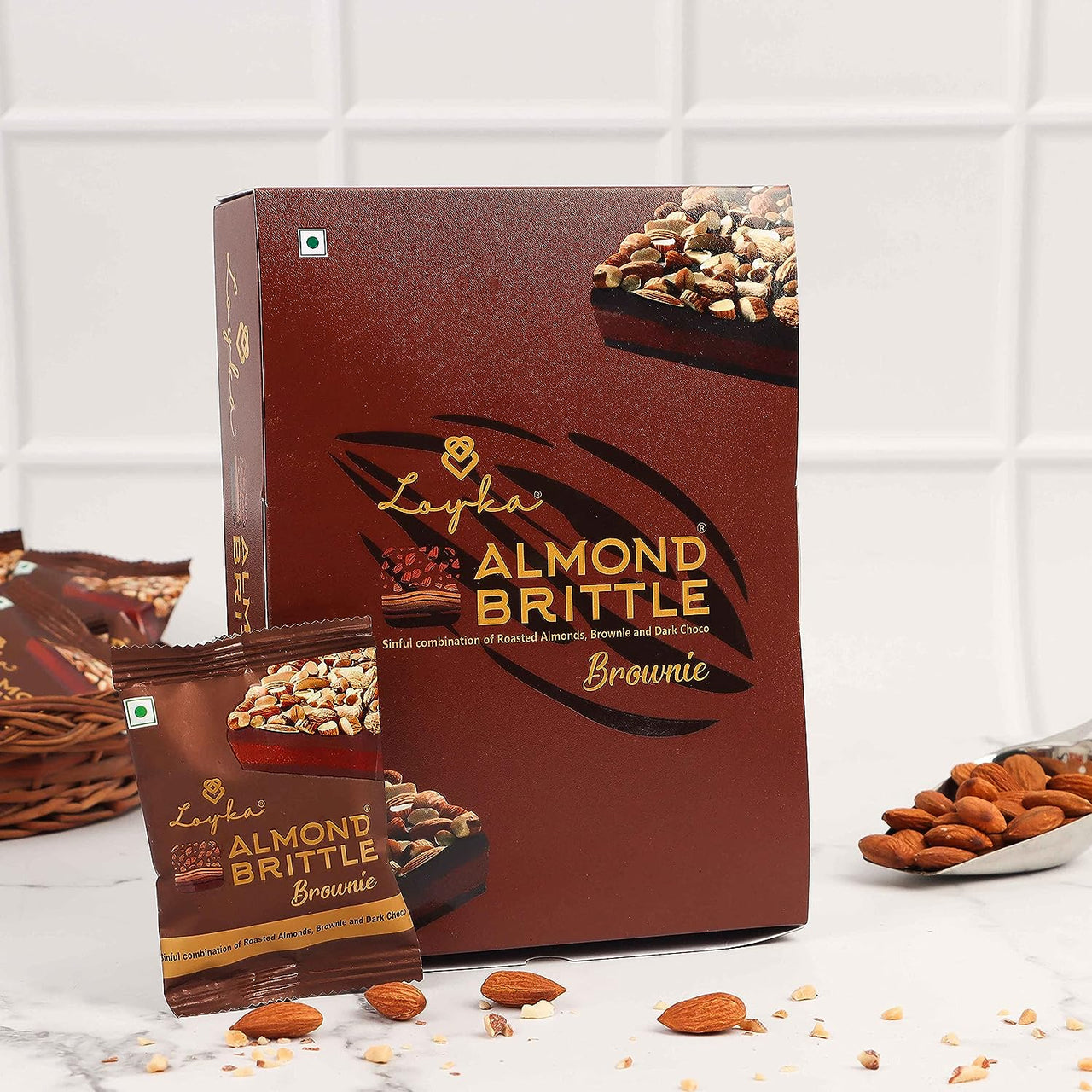 LOYKA-Almond Brittle-BROWNIE-200g-12 pcs