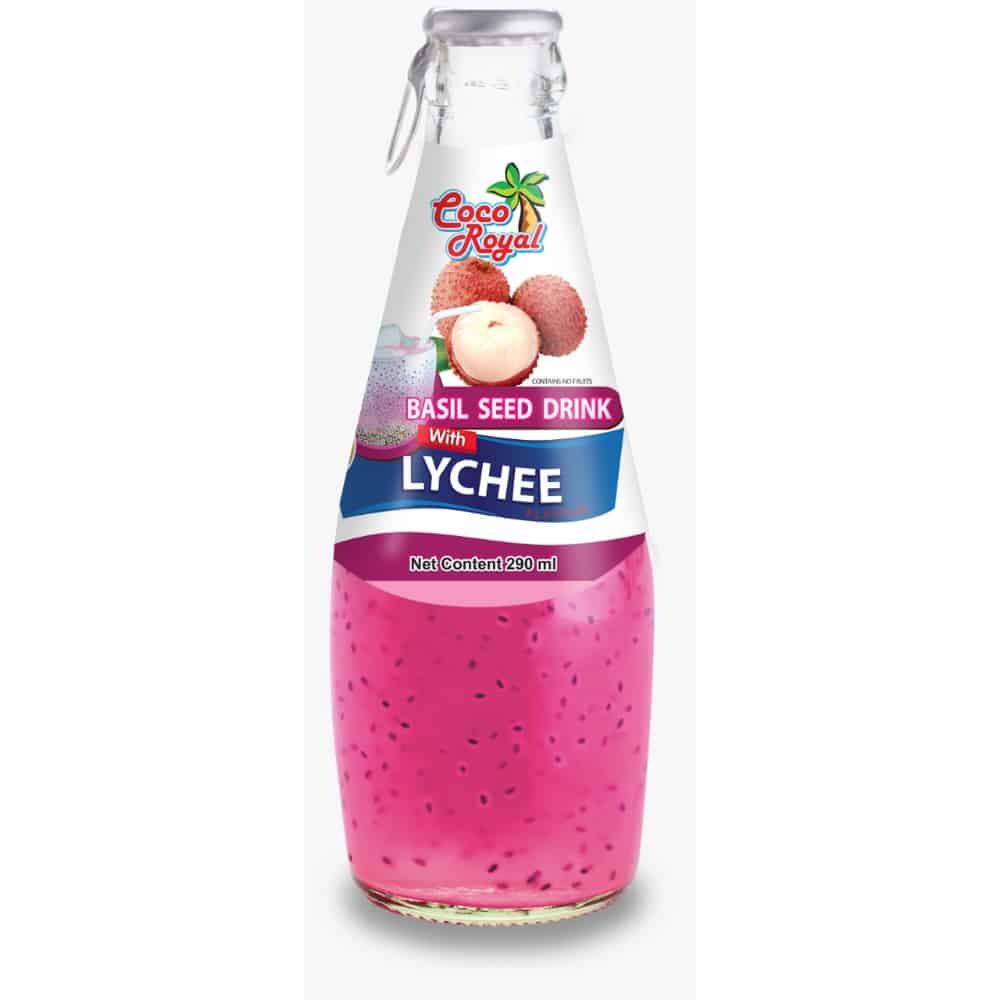 COCO-ROYAL-Basil Seed Drink-Lychee Flavour-290ml