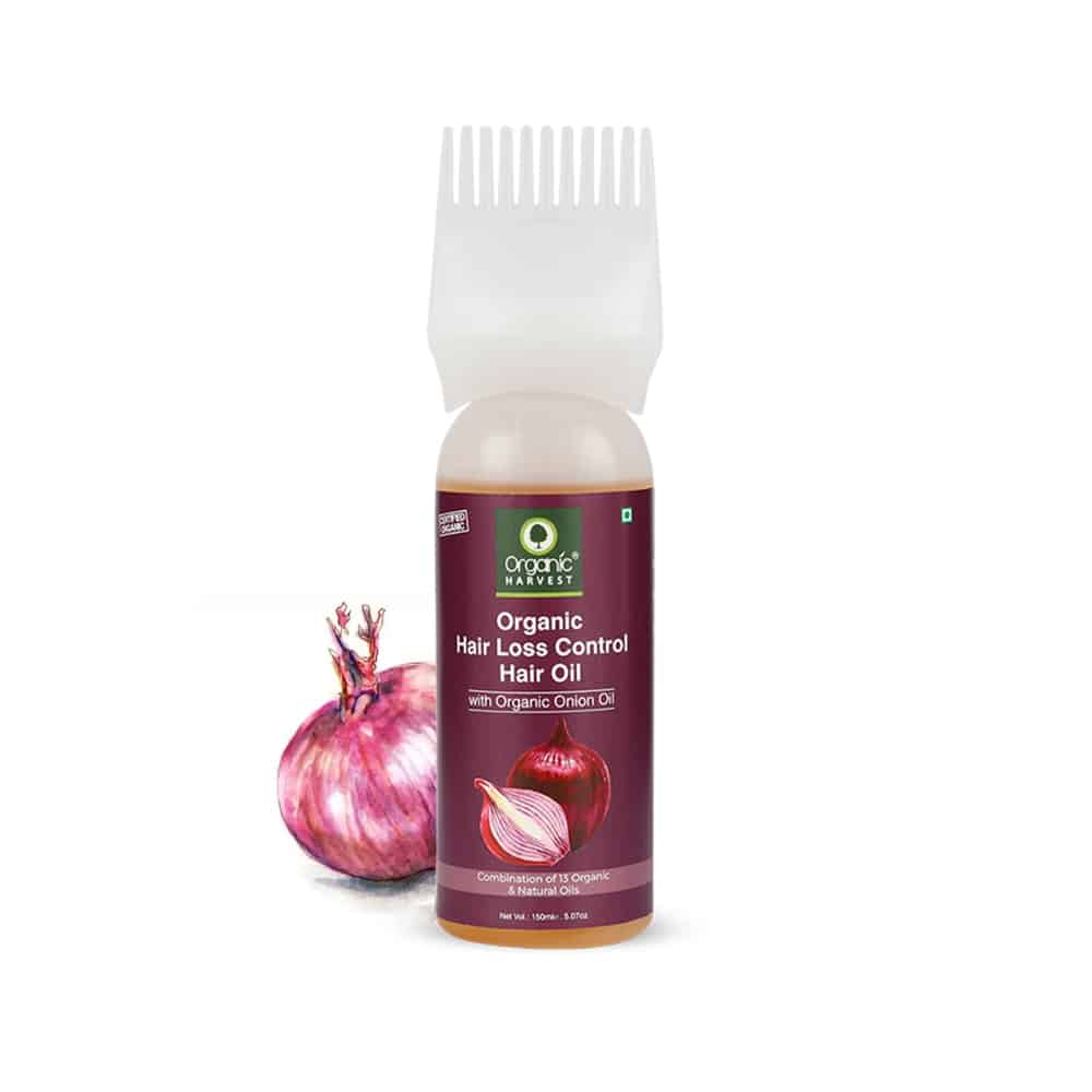 ORGANIC HARVEST-Onion Hair Oil-Hair Growth Oil-Reduces Hair Fall-Control Hair Loss-With Red Onion Extracts & Combination of Organic Oils-150ml