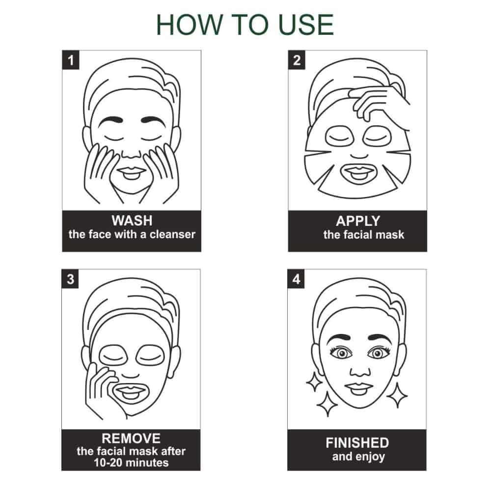 ORGANIC HARVEST-Skin Brightening Face Sheet Mask, Keep Skin Clean & Flawless & BhTA, Baraben & Sulphate Free - 20g