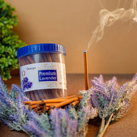 Thumbnail for Omega-Premium Lavender Bambooless Dhoop Sticks – Jar 225gm