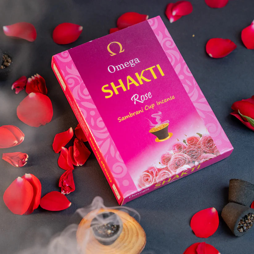 Omega-Shakti Rose Cup Sambrani 12 Cups