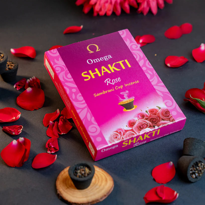 Omega-Shakti Rose Cup Sambrani 12 Cups