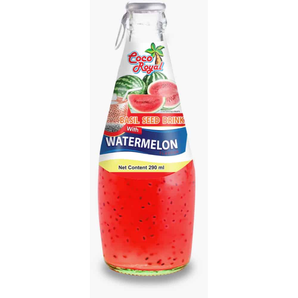 COCO-ROYAL-Basil Seed Drink-Watermelon Flavour-290ml