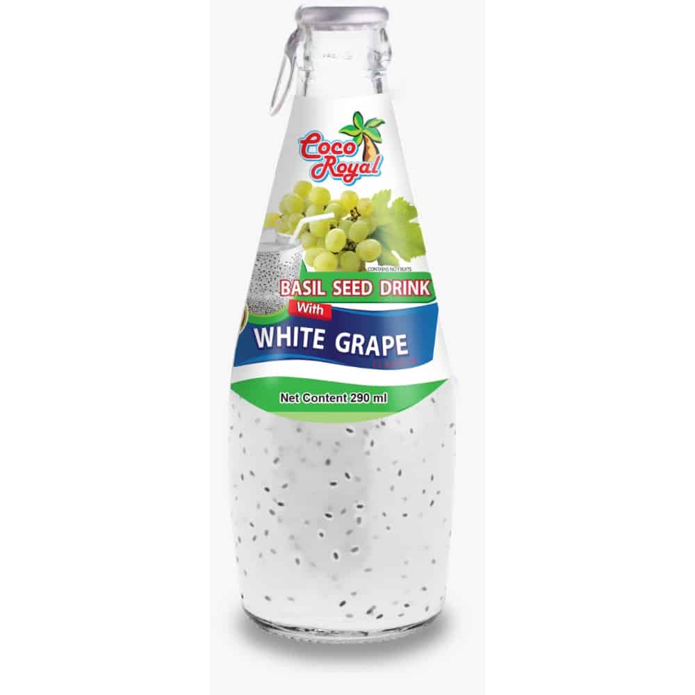 COCO-ROYAL-Basil Seed Drink-White Grape Flavour-290ml